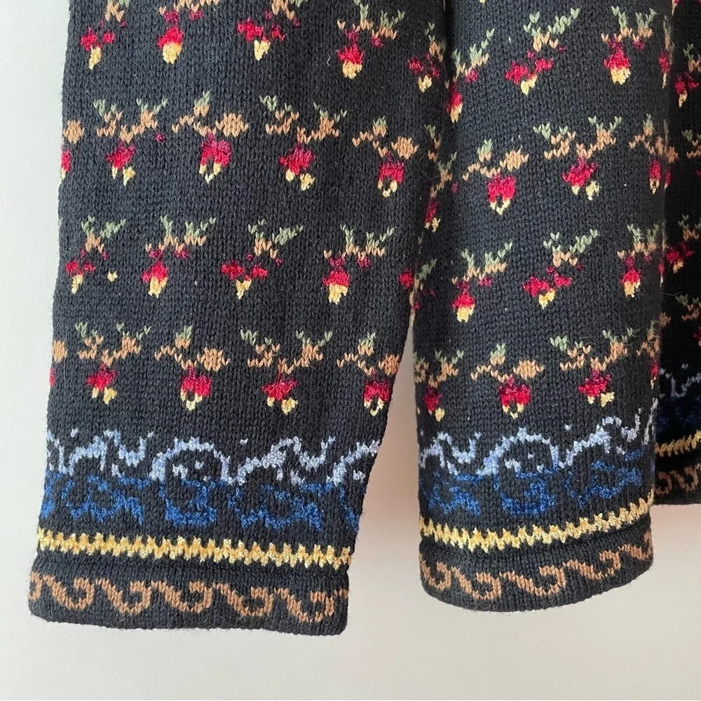Vintage Appleseed's Multi-Color Classic Button Down Cardigan Sweater Size L